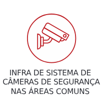 Infra de sistema de câmeras de segurança nas áreas comuns