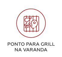 Pontos para grill nas varandas